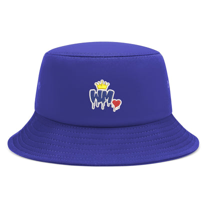 William Michaels White Logo Embroidered Bucket Hat