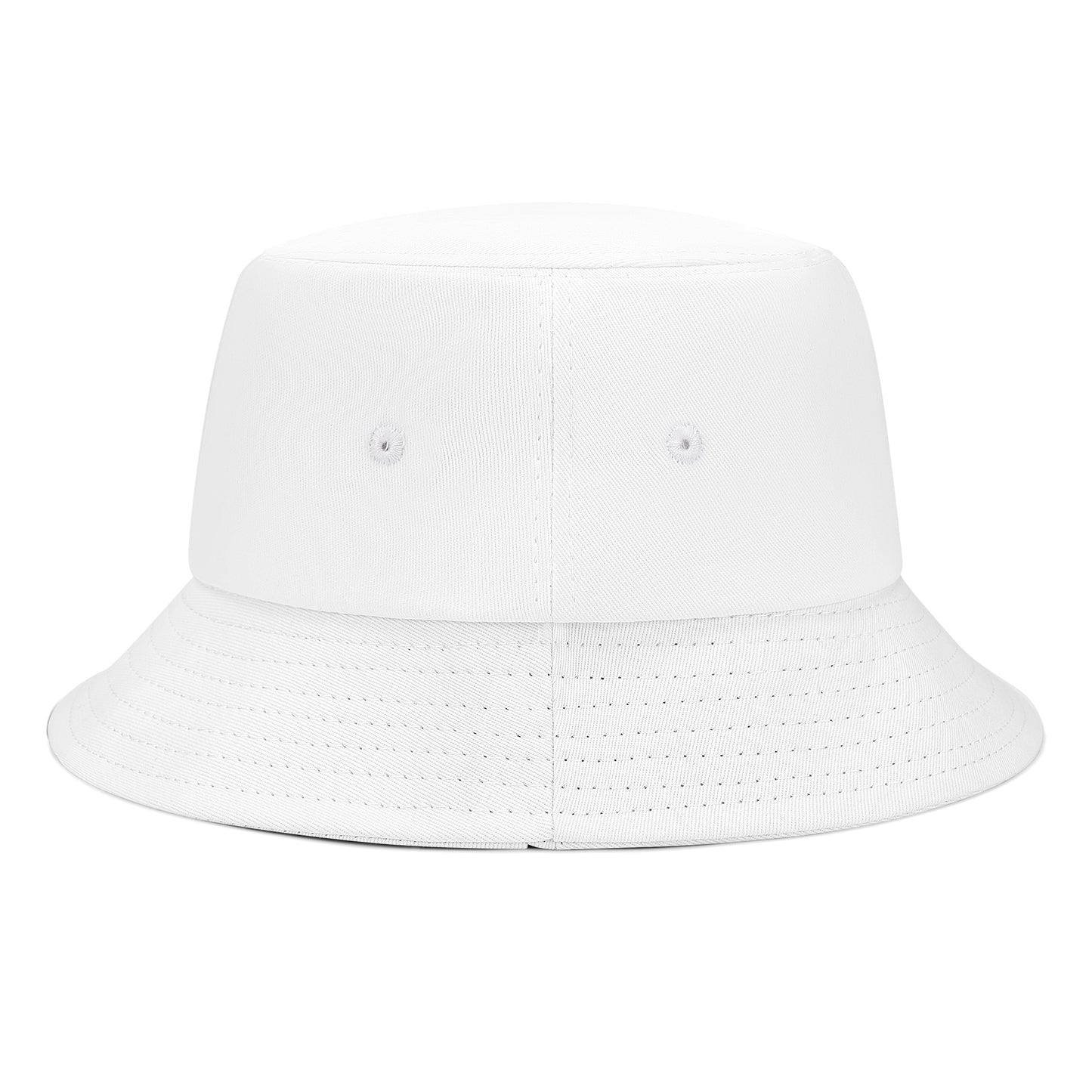 William Michaels White Logo Embroidered Bucket Hat