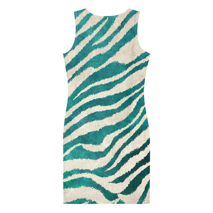 William Michael's "Teal Zebra" Cut N Sew Dress