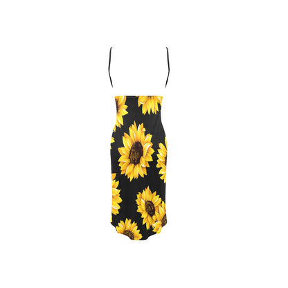 William Michael's Kansas Sunflower Wrap Around Spaghetti Strap Dress