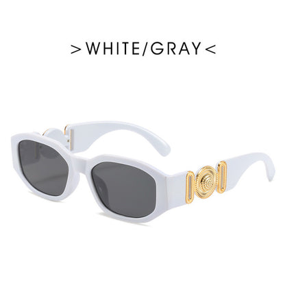 Drippy Retro Cutting Lens Gradient Square Sun Glasses