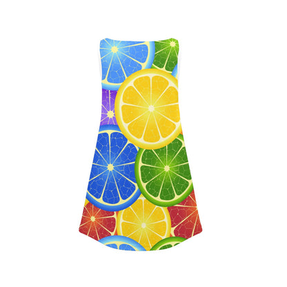 William Michaels Citrus Rainbow Young Ladies Sleeveless Dress