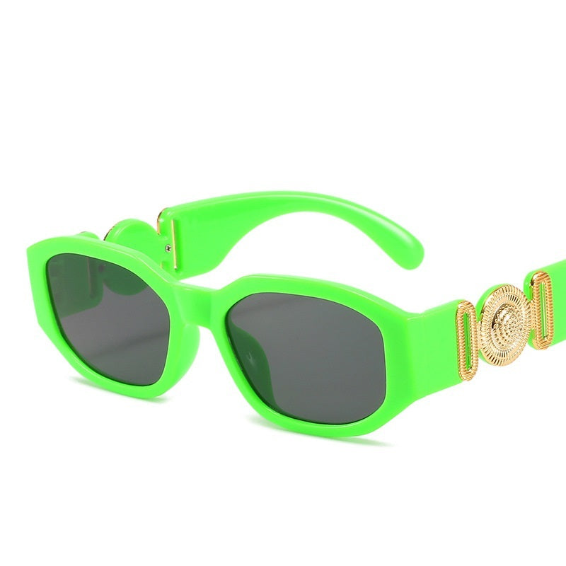 Drippy Retro Cutting Lens Gradient Square Sun Glasses