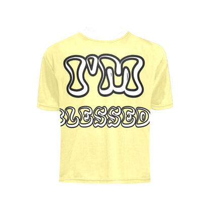 William Michaels "I'm Blessed" Little Girls Crew Neck Tee