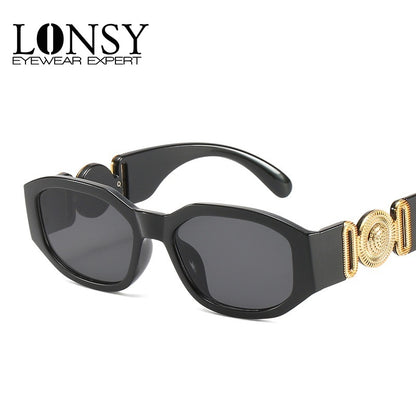 Drippy Retro Cutting Lens Gradient Square Sun Glasses