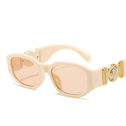 Drippy Retro Cutting Lens Gradient Square Sun Glasses