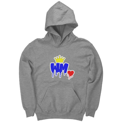 William Michaels Logo Drip Hoodie Youth-White Lettering/Outline