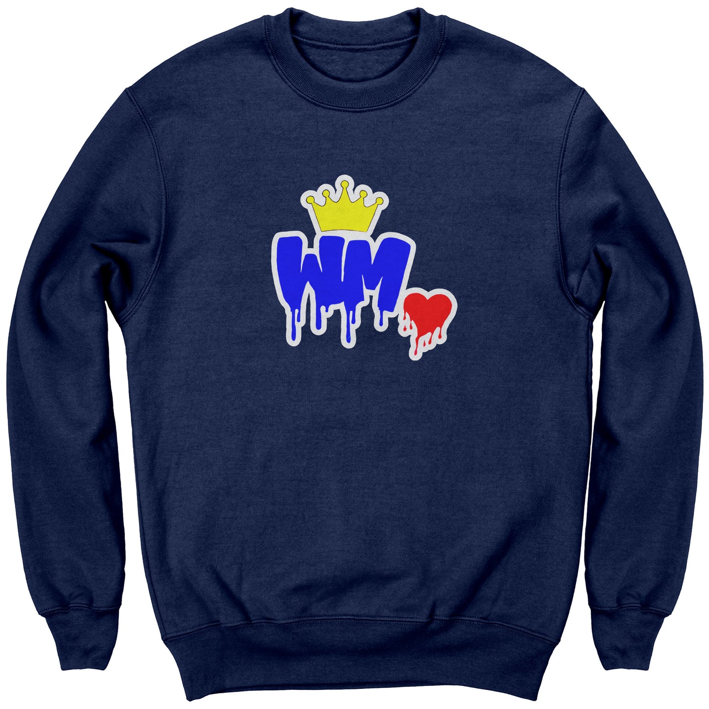 William Michaels Logo Drip Sweater Youth-White Lettering/Outline