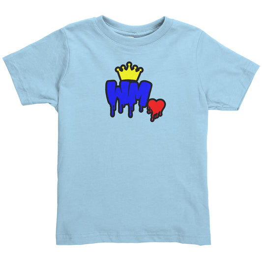 William Michaels Logo Drip Toddler Tee Youth-Black Lettering/Outline
