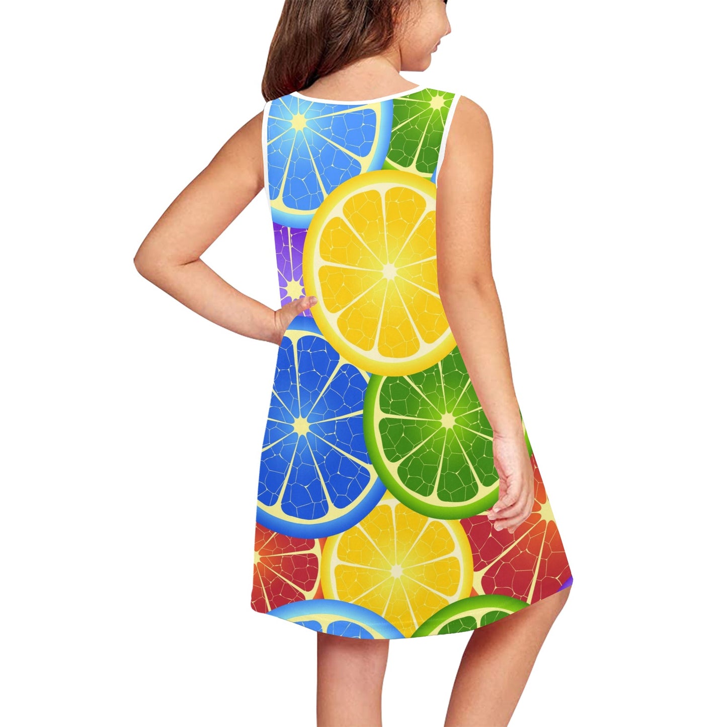 William Michaels Citrus Rainbow Young Ladies Sleeveless Dress