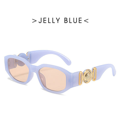 Drippy Retro Cutting Lens Gradient Square Sun Glasses