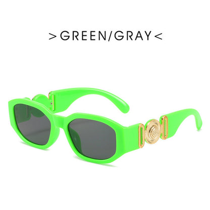 Drippy Retro Cutting Lens Gradient Square Sun Glasses