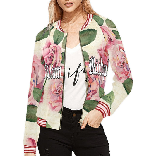 William Michaels "Rose Water" Womens Bomber Jacket